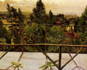 斯坦利 斯宾塞 : View From the Tennis Court - Cookham